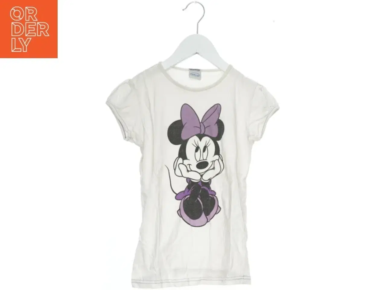 Billede 1 - Hvid Minnie Mouse T-shirt til børn fra Disney (str. 122)