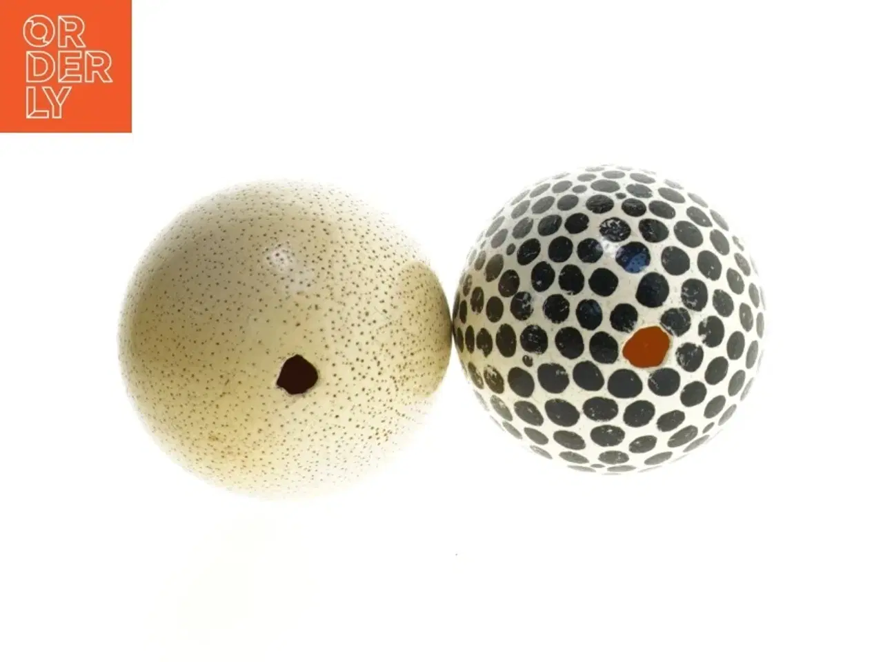 Billede 2 - Dekorative æg med prikker (str. 17 cm. 2 styk)