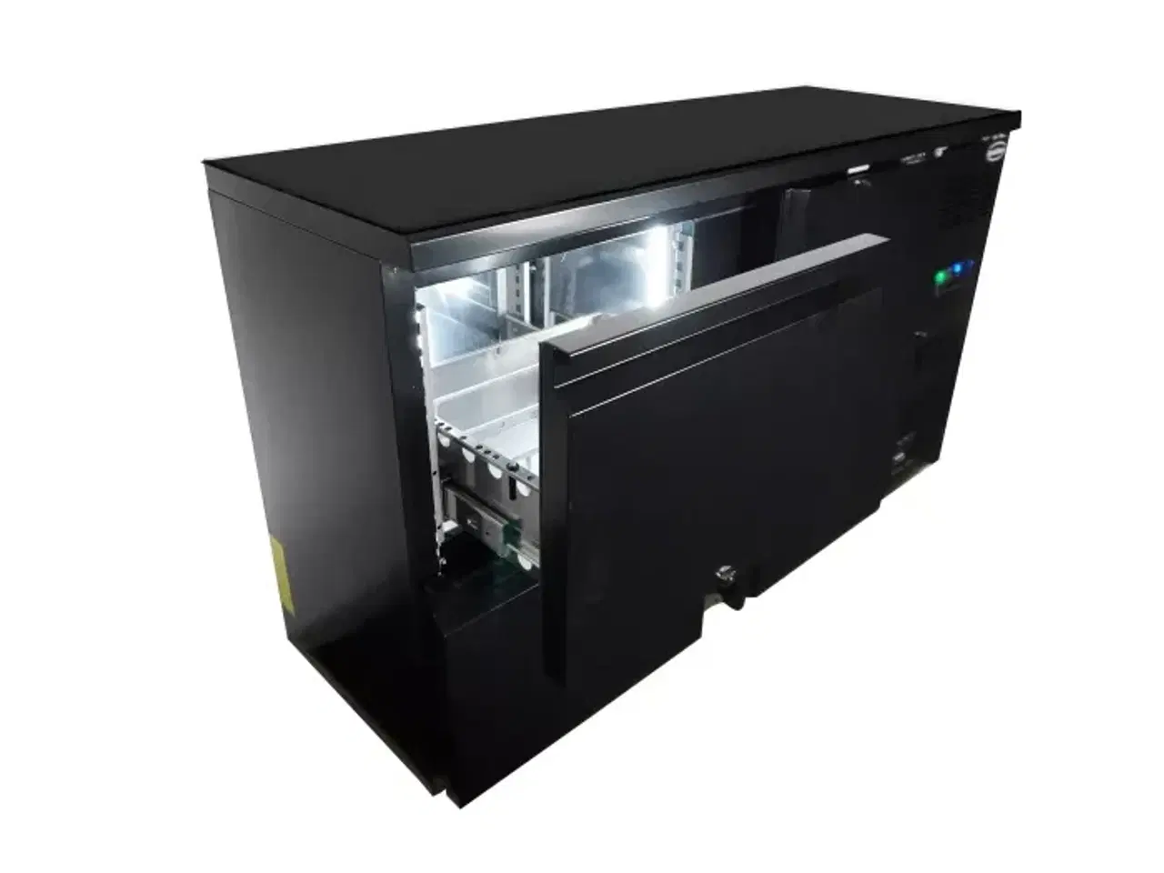 Billede 5 - Sort Bar-Køler med 1 Dør & 2 Skuffer – 350 L