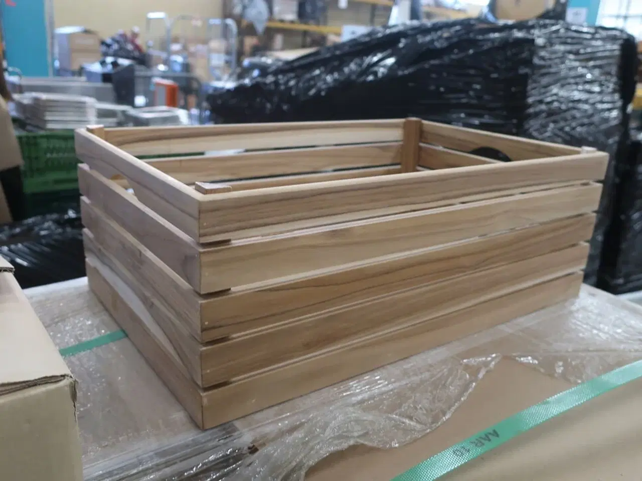 Billede 1 - 5 stk. kasser af teak 32,5x53 cm.