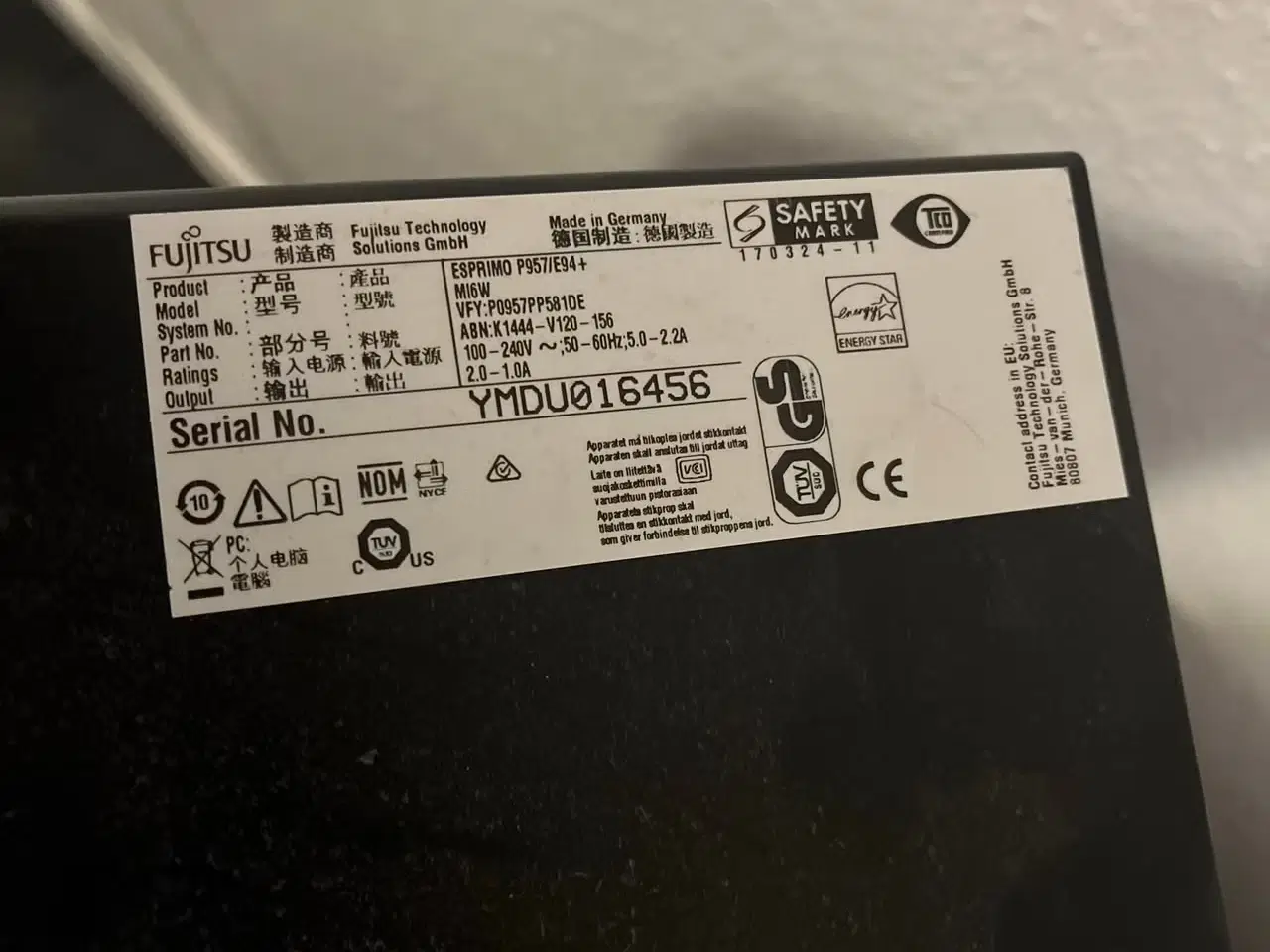 Billede 2 - Fujitsu, Esprimo P957 E94+, 32 GB DDR4 ram