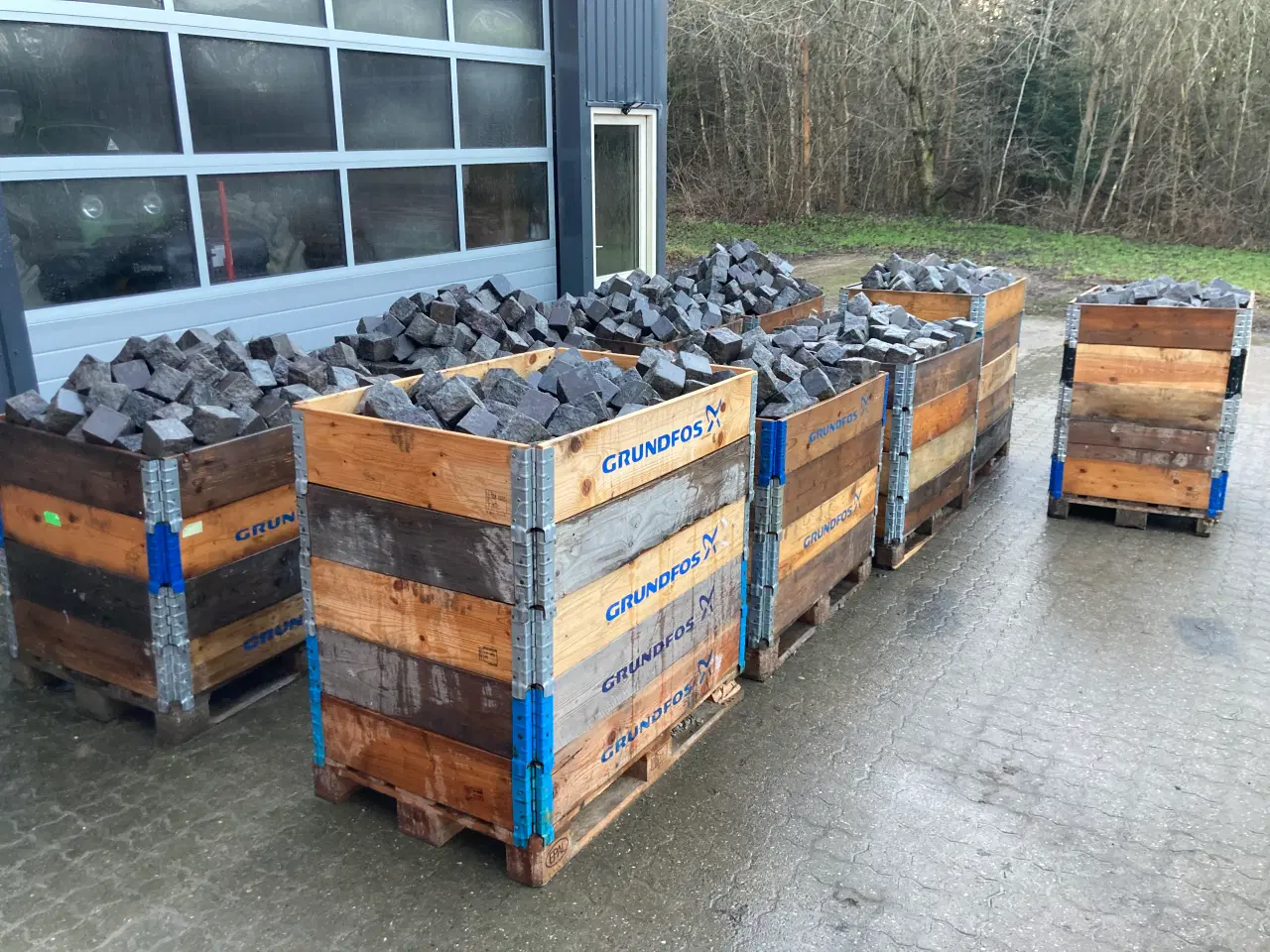 Billede 1 - Chaussesten rød brune slidte