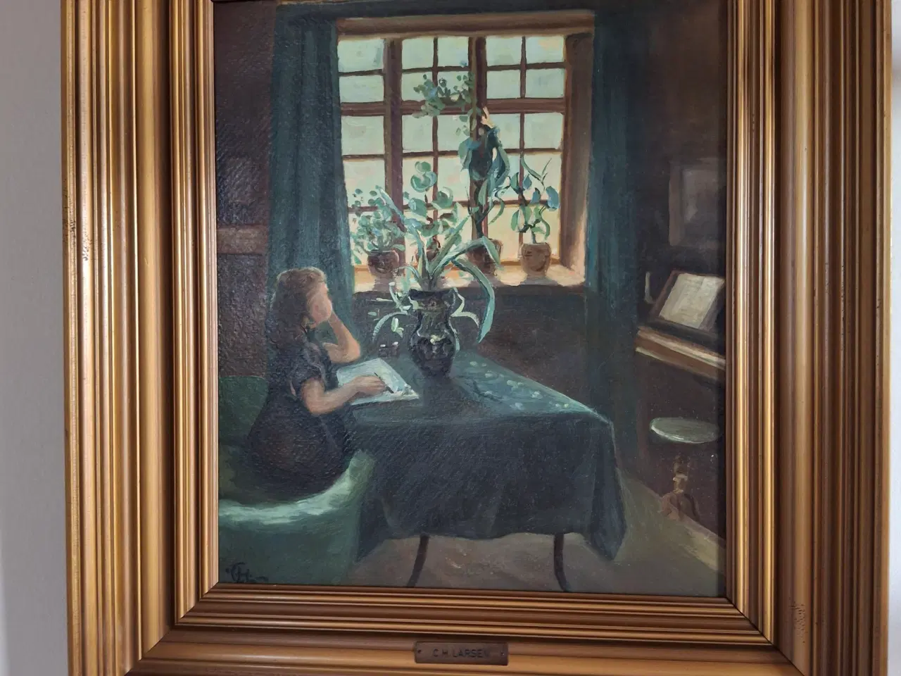 Billede 1 - smukt  lille maleri af C. H.Larsen