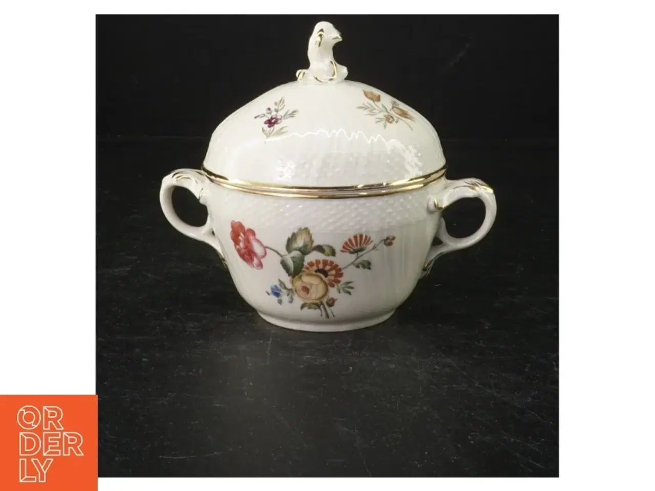 Billede 1 - 1865-910 Sukkerskål 13 x 11 cm Kongelig Dansk Porcelæn Frisenborg fra Royal Copenhagen