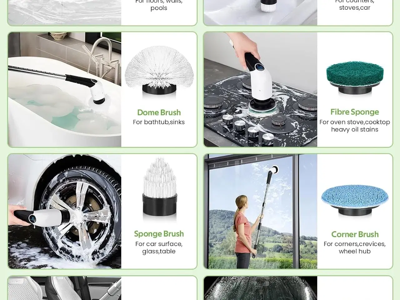 Billede 6 - Elektrisk Rengøringsbørste 8-i-1