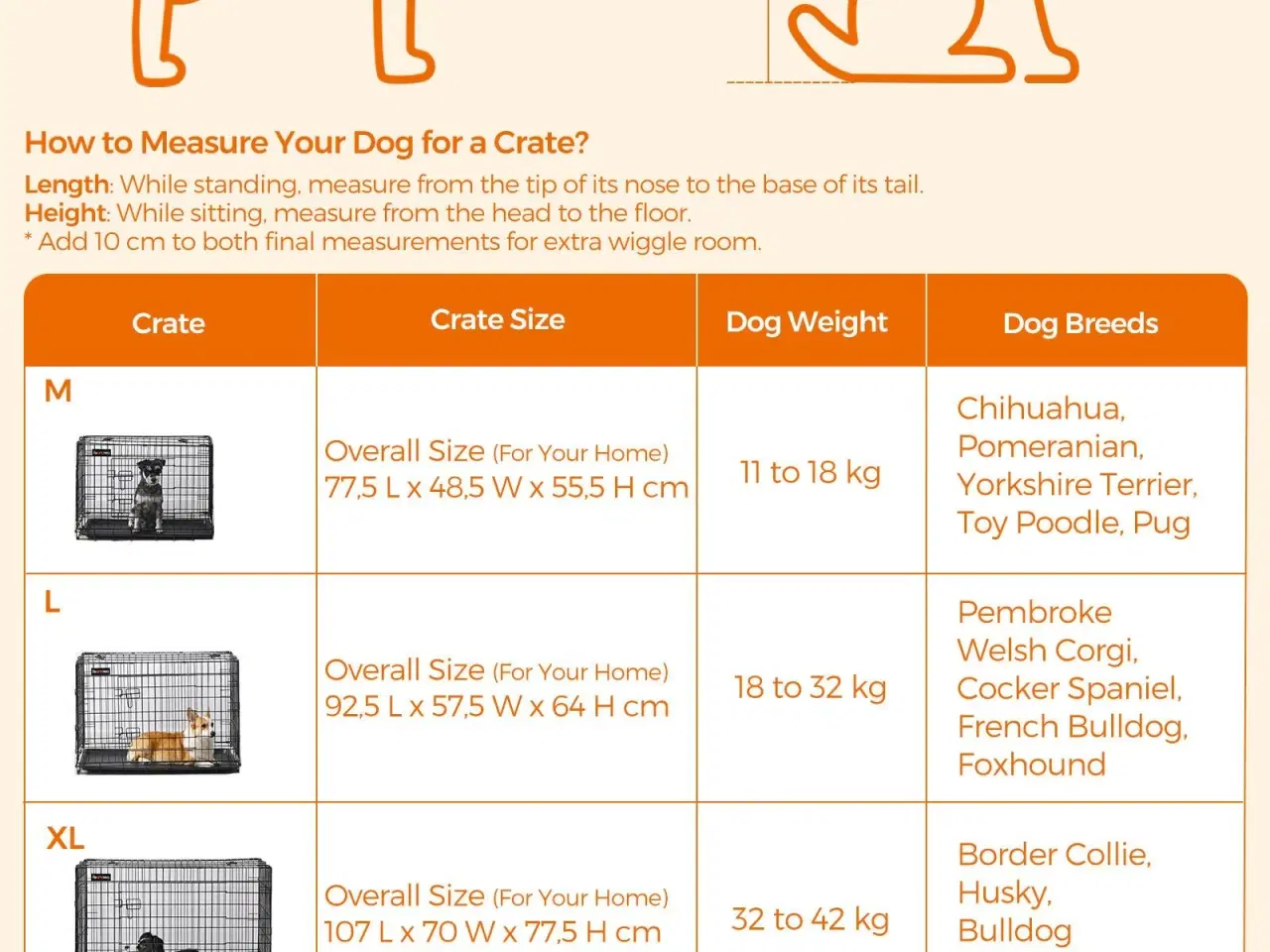 Billede 7 - Foldbart hundebur, XL 107 cm med 2 døre – sort (PPD42H)