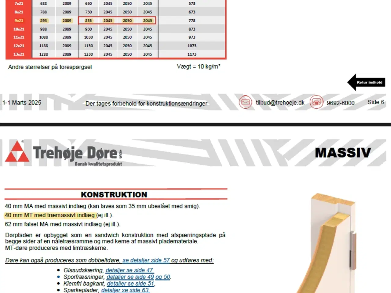 Billede 3 - Trehøje (massive) celledøre fineret EG 