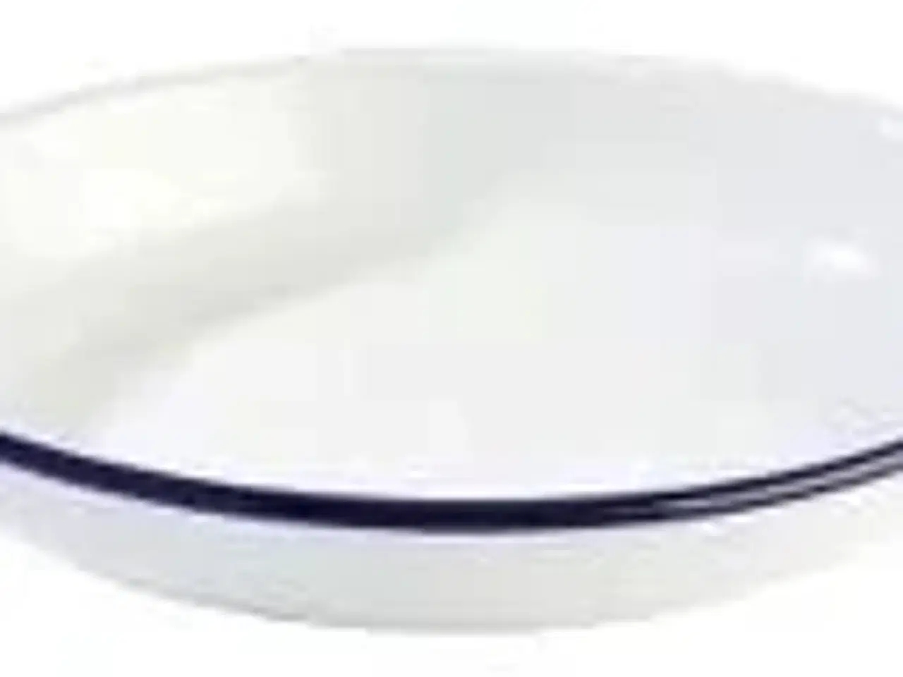 Billede 1 - 18 stk. Tallerken dyb diam 240 mm hvid/blå Emalje