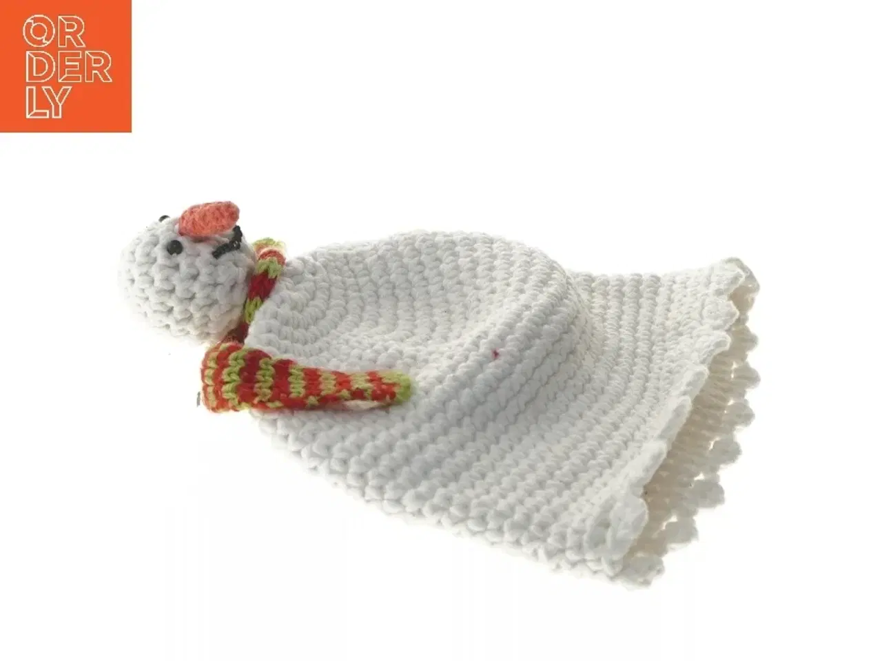 Billede 3 - Hæklet snehue med snemand (str. 23x22 cm)