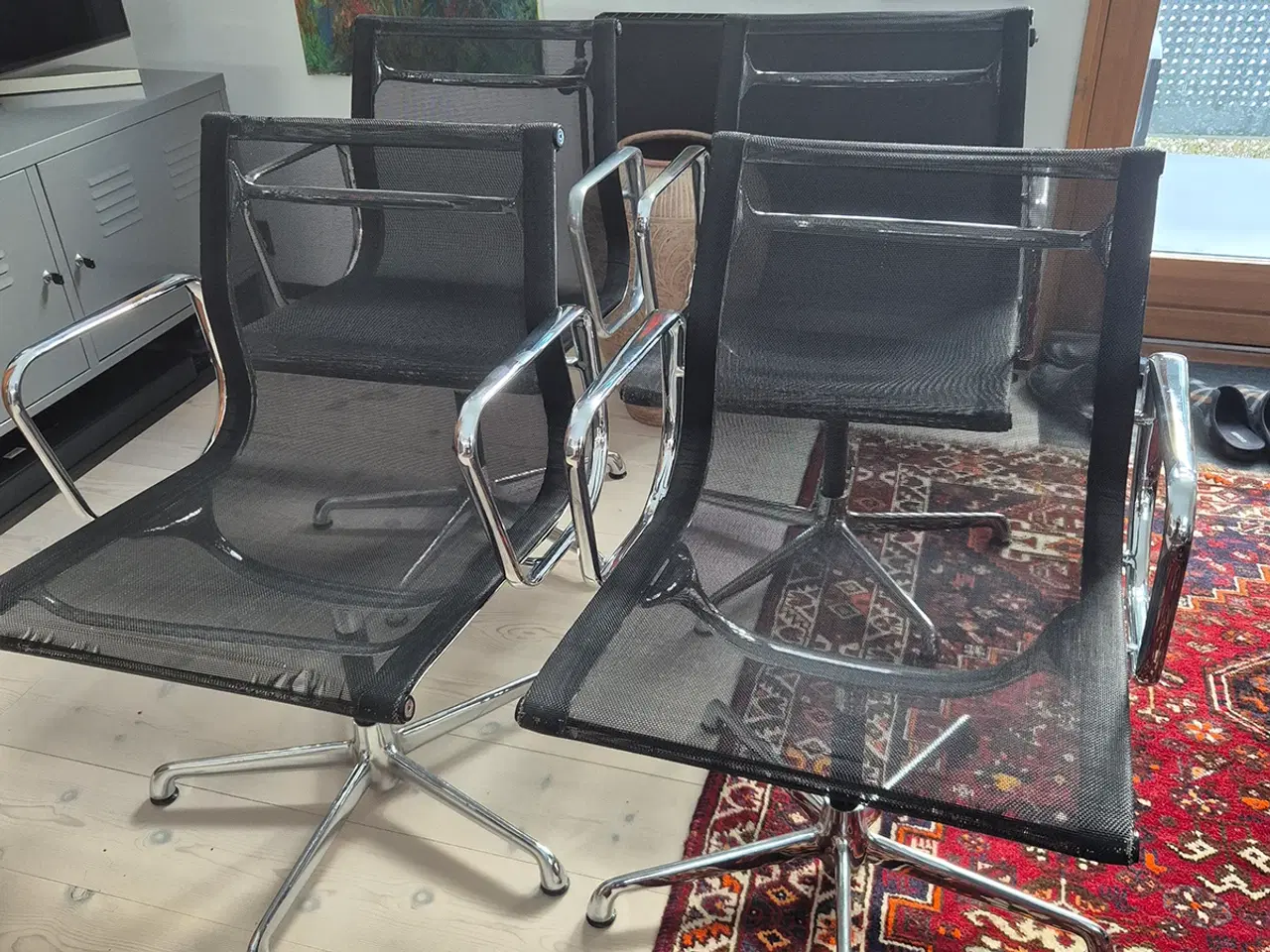 Billede 2 - 4 stk. Alu Chair, drejestole med armlæn