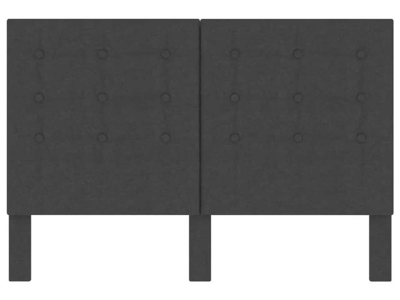 Billede 4 - Sengegavl med mønster 140x200 cm stof mørkegrå