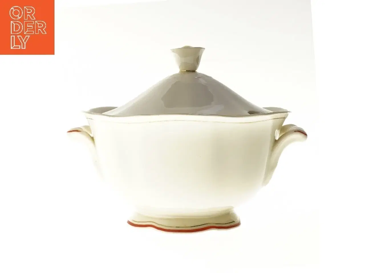 Billede 1 - Suppeterrin med låg fra Arabia (str. Ø 25x22 cm)