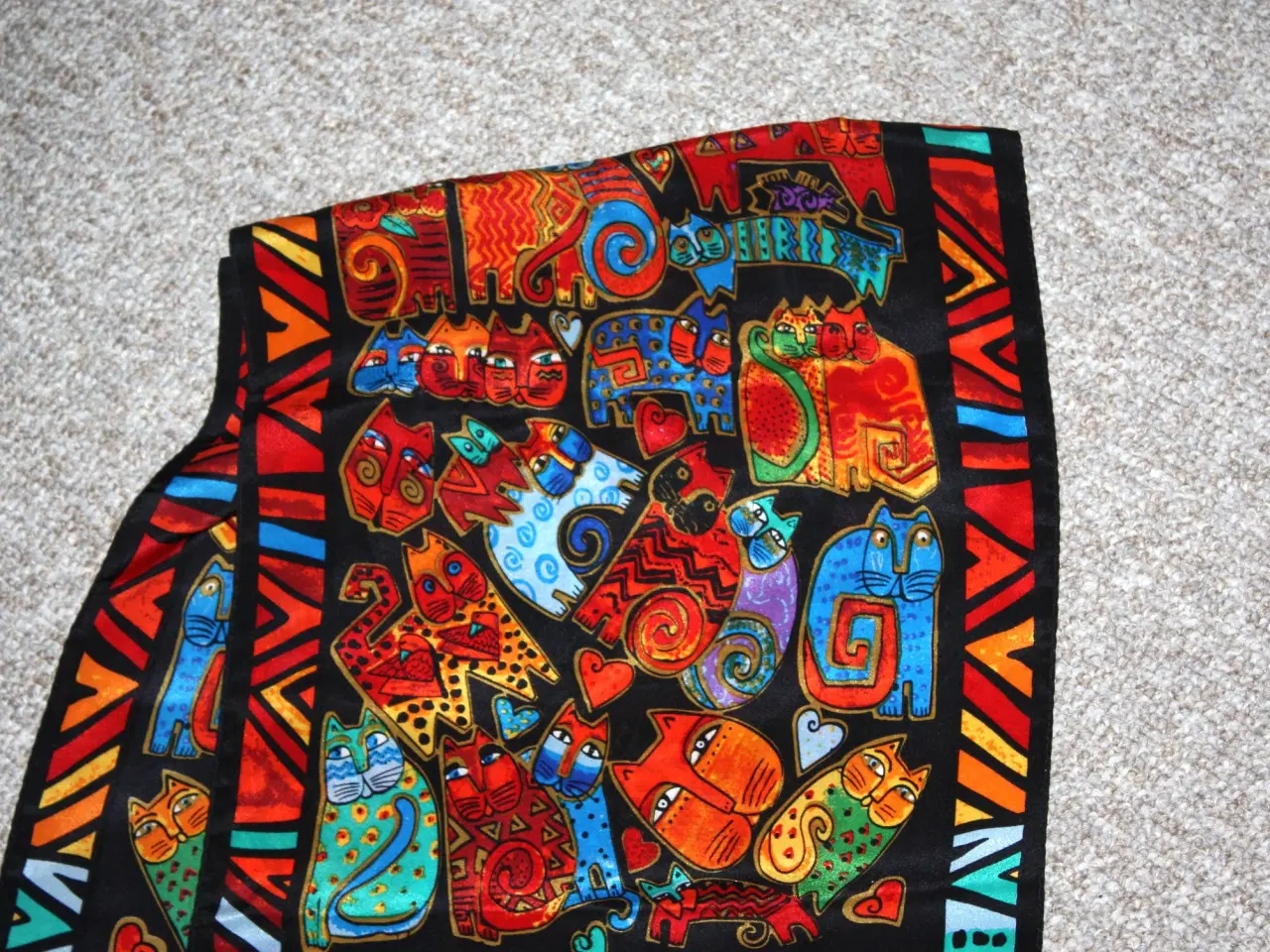Billede 2 - Vintage Laurel Burch silke tørklæde med katter