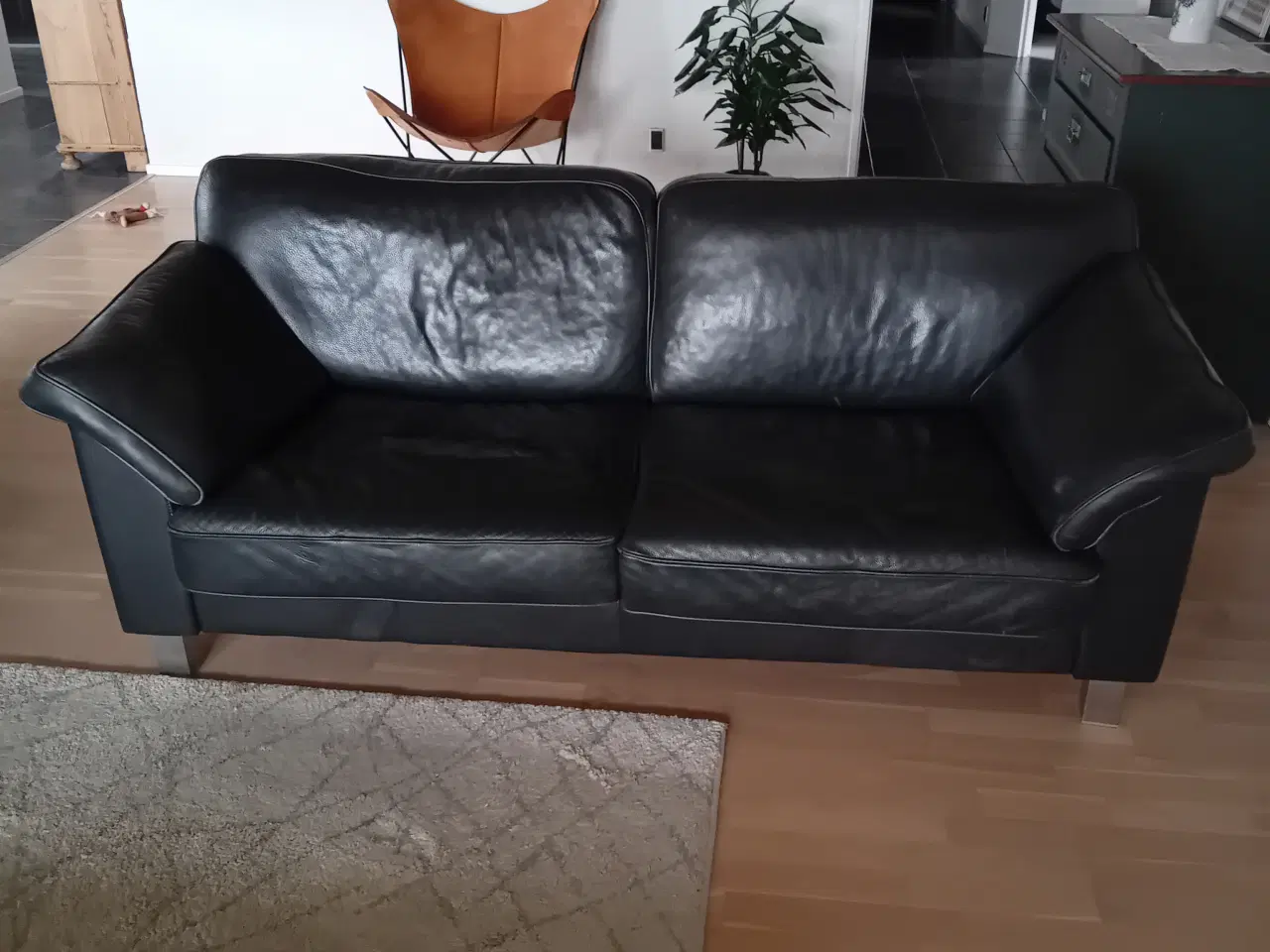 Billede 1 - Lædersofa
