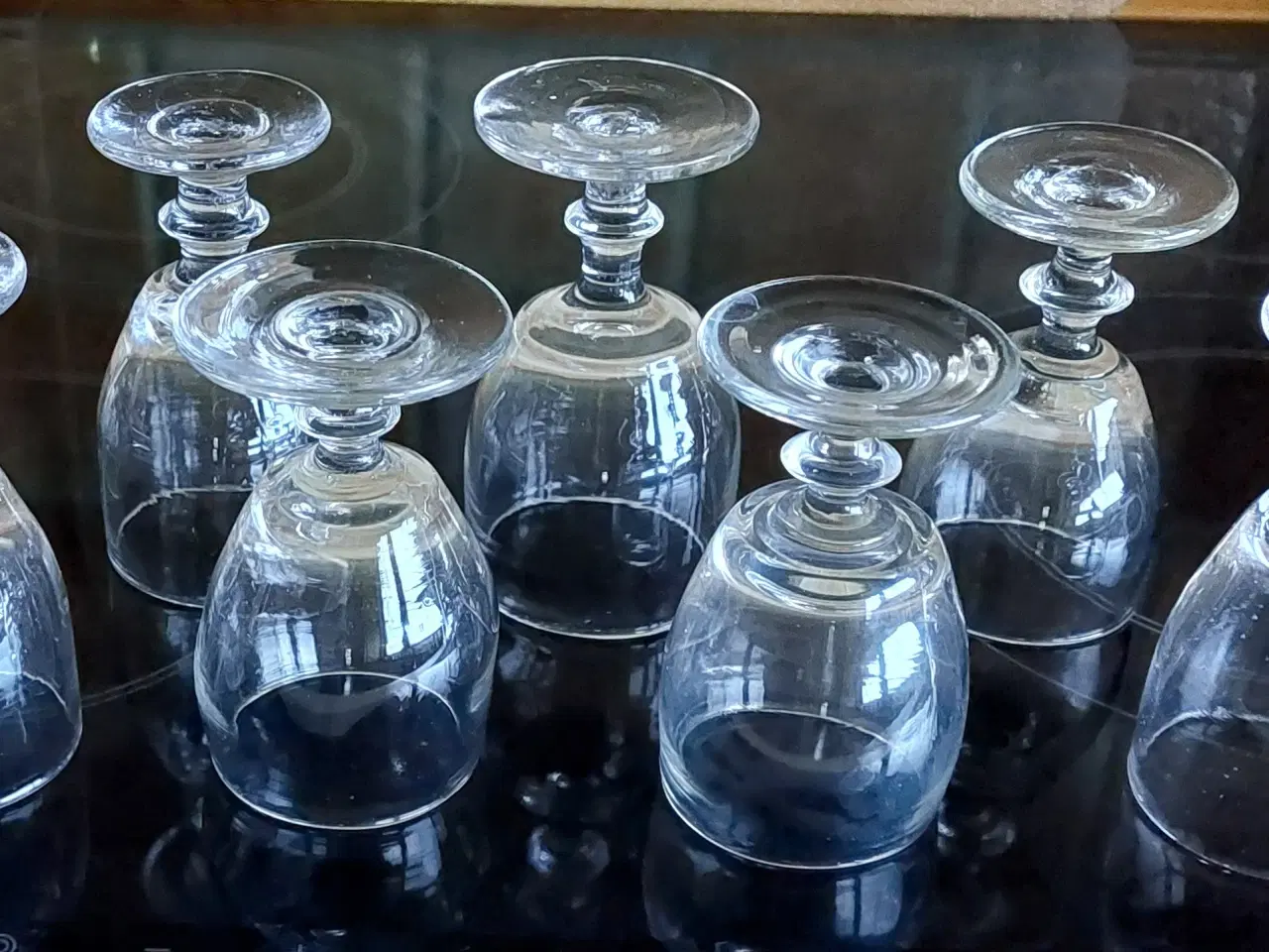 Billede 4 - 8 stk. ANTIKKE _ TØNDEFORMEDE GLAS  ( samlet pris)