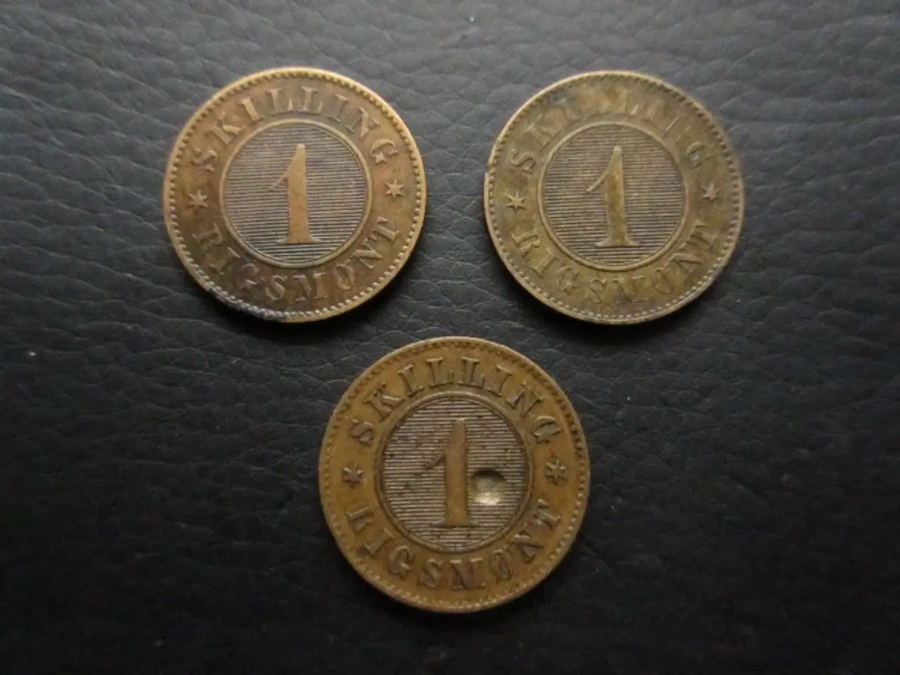 Billede 2 - 1 skilling 1856, 1860 og 1872