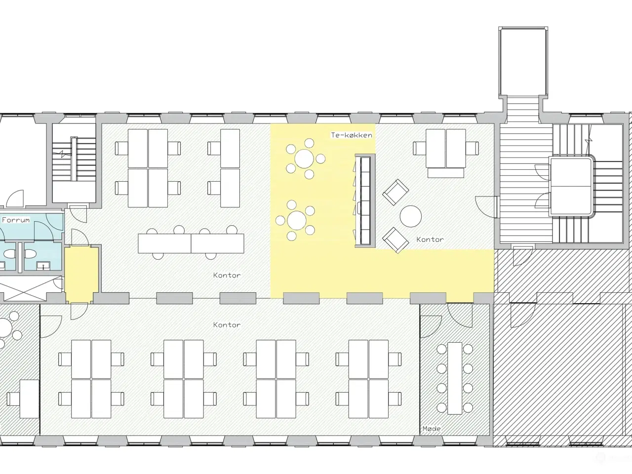 Billede 16 - Nyrenoveret kontorlejemål med adgang til fælles kantine og mødecenter - 2 min. gang fra Vesterport Station.