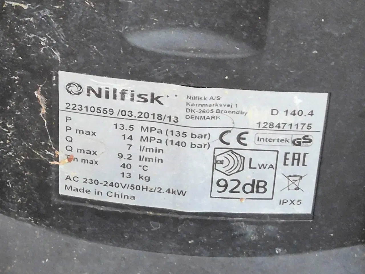 Billede 2 - Højtryksrenser  plus tilbehør.(Nilfisk D 140. 04)