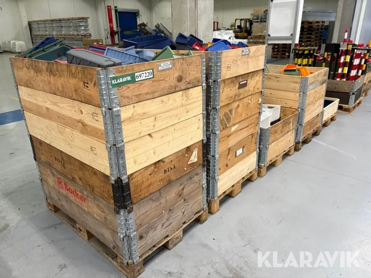 Billede 2 - Stort lot plastik kasser til opbevaring 5 paller