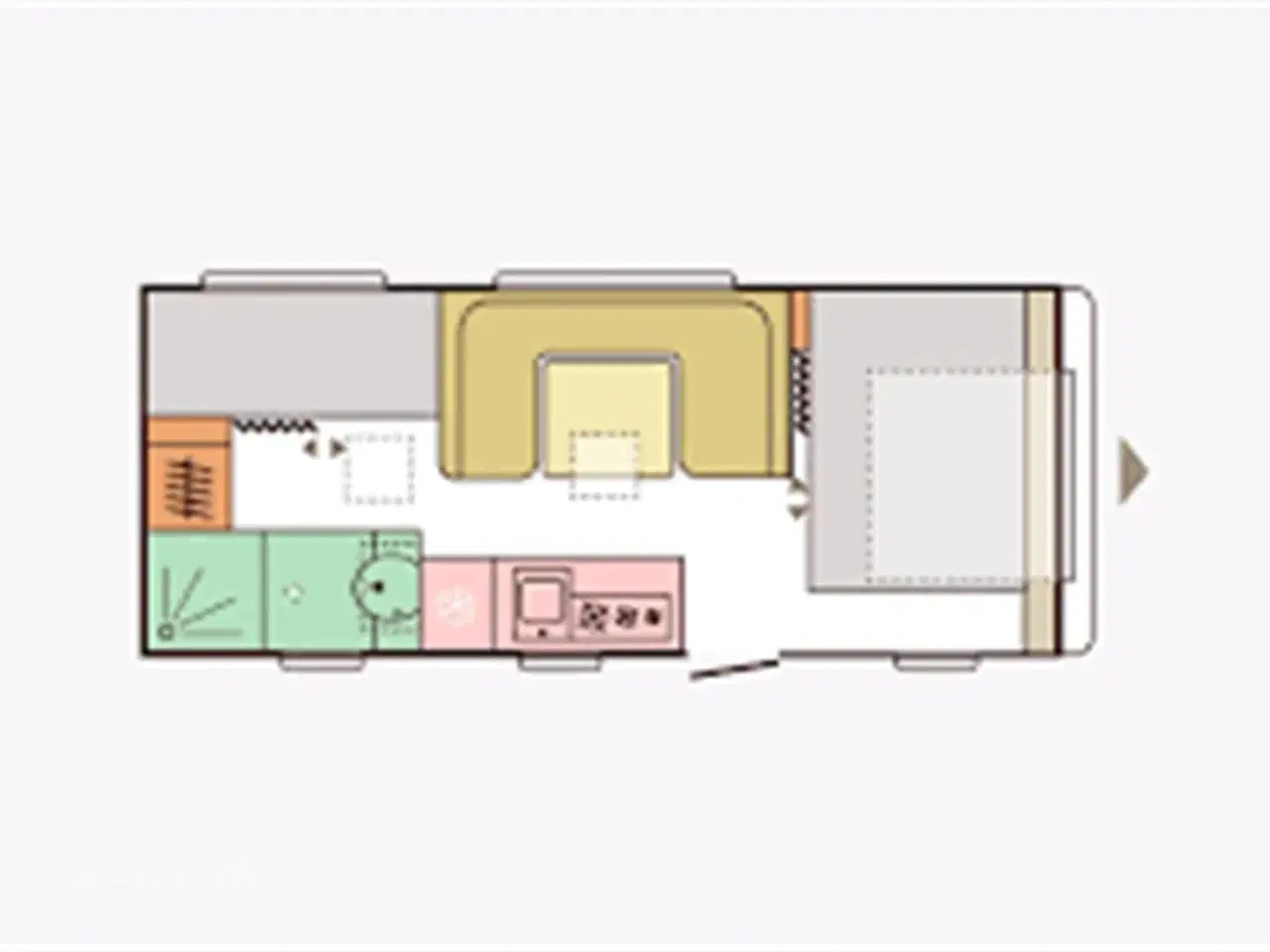 Billede 19 - 2023 - Adria Adora 573 PT Adria Adora 573 PT årg 2023, 7 sovepladser, 5 siddepladser. Dobbeltseng og rundsiddegruppe samt 3 køjer, mikroovn