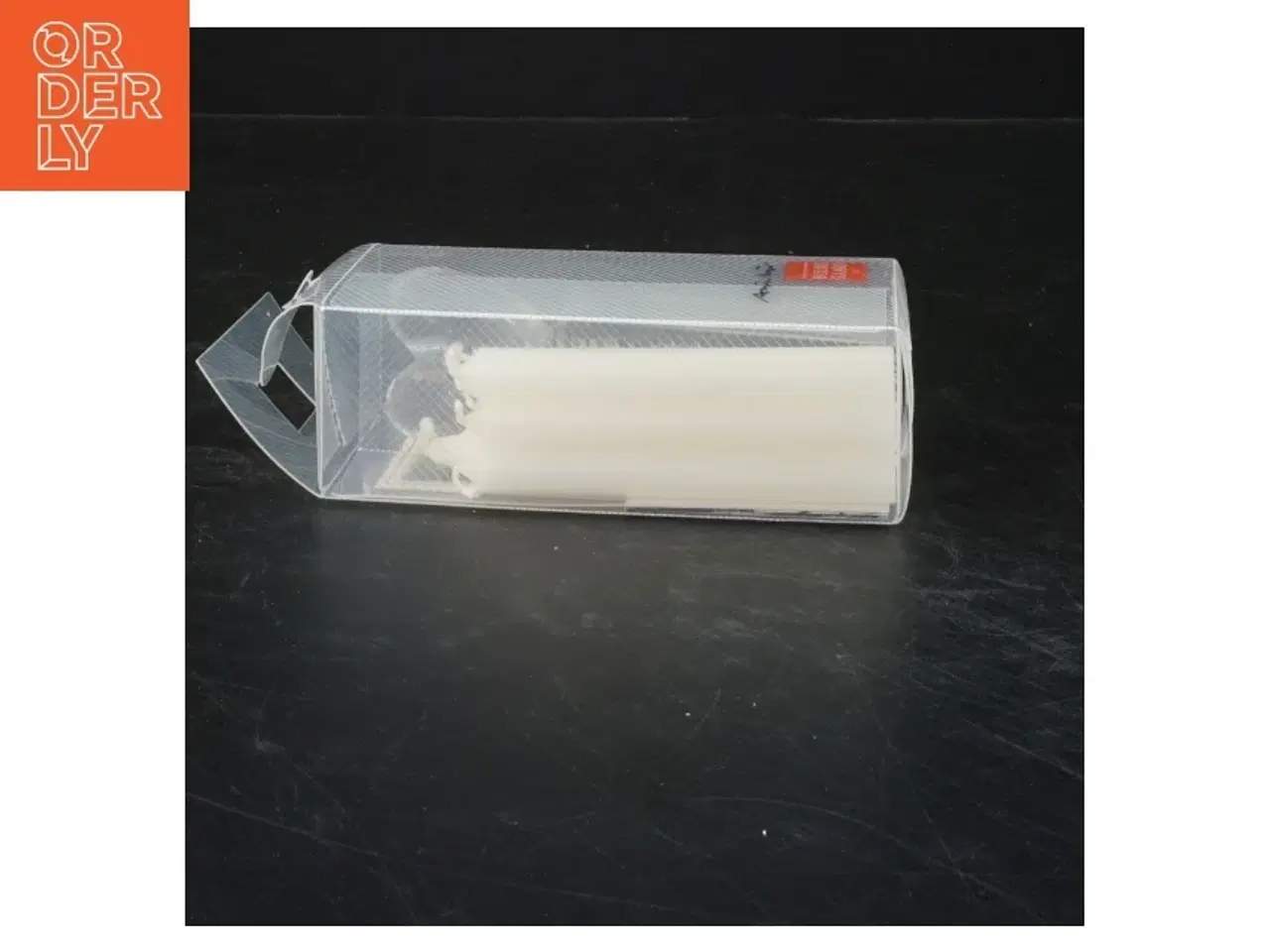 Billede 3 - Holmegaard lysestage og stearinlys fra Holmegaard (str. 13x3 cm)