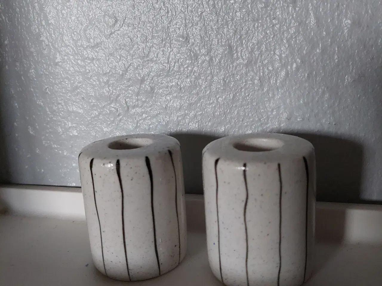 Billede 5 - Lysestage, keramik runde stager 2 stk.