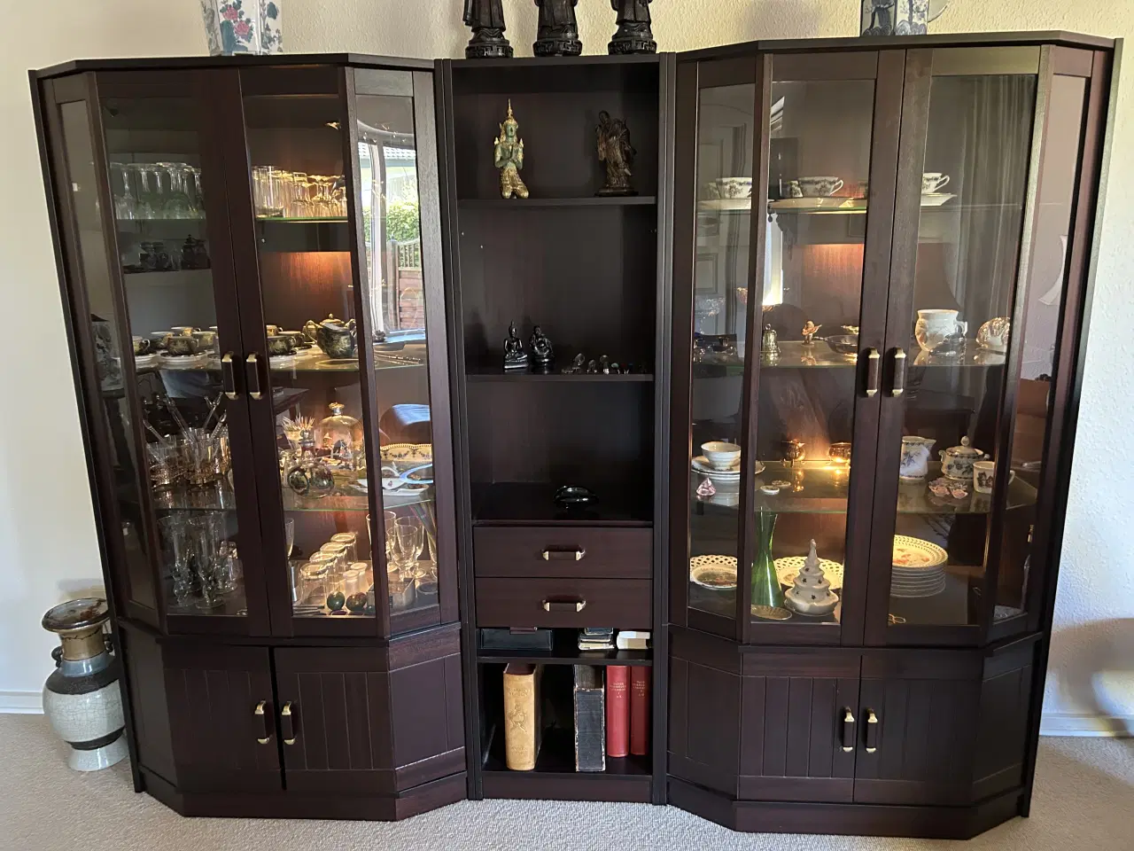 Billede 1 - Vitrine i maghony