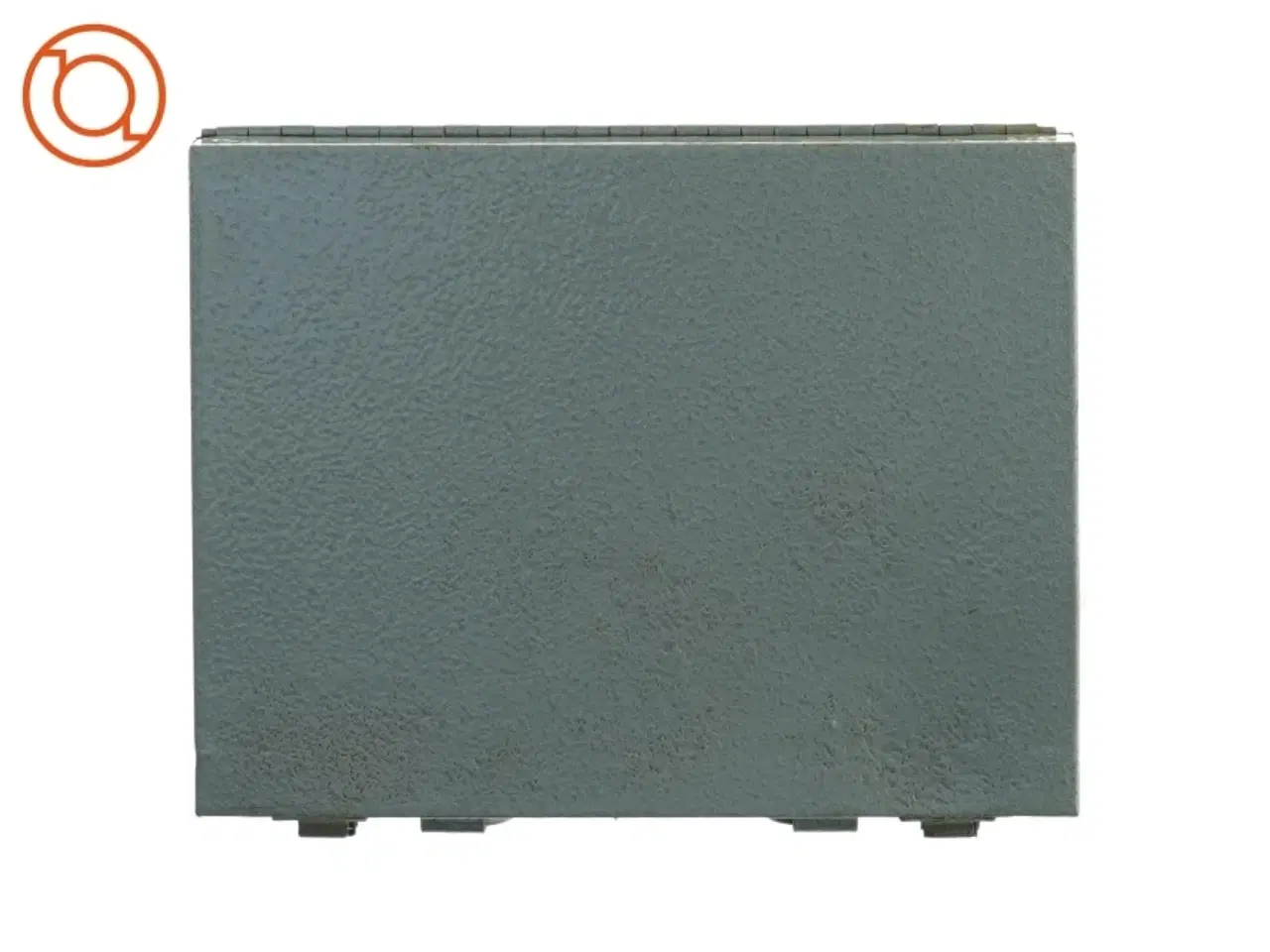 Billede 3 - Lille grå metalkuffert (str. 23 x 17 x 4 cm)