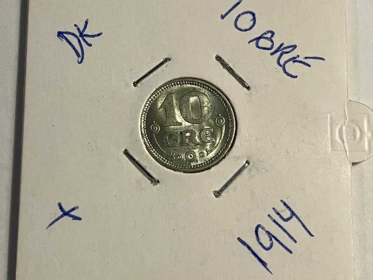 Billede 1 - 10 øre 1914 Danmark