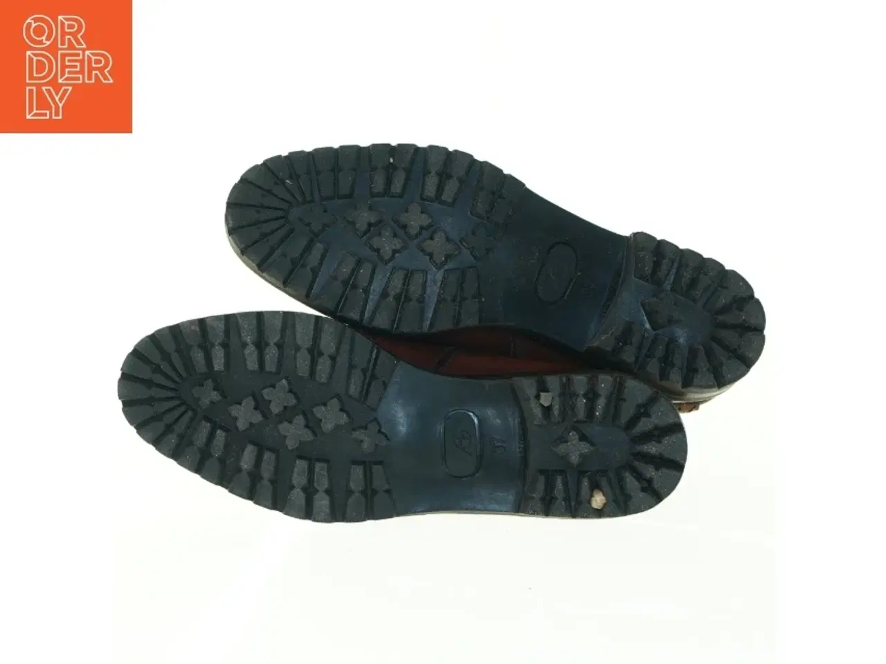 Billede 2 - Brune læderstøvler til kvinder fra Elastomere (str. 37)