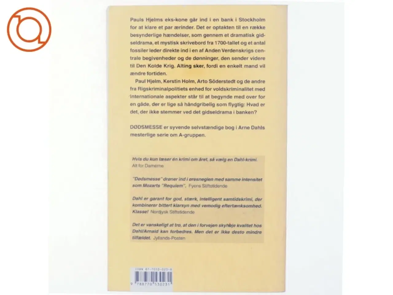 Billede 3 - Dødsmesse af Arne Dahl (Bog)