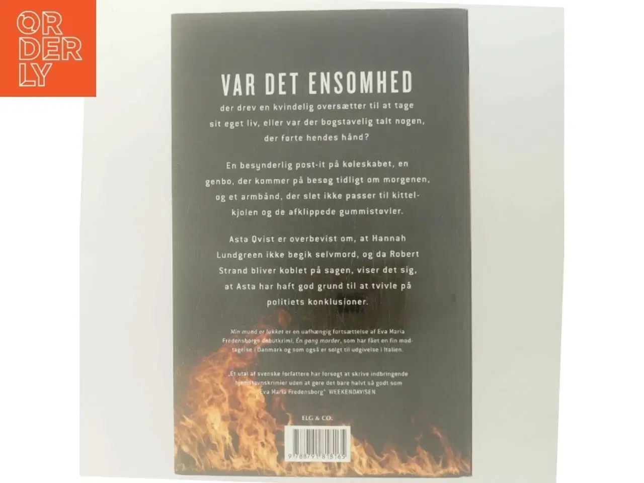 Billede 3 - Min mund er lukket : kriminalroman af Eva Maria Fredensborg (Bog)