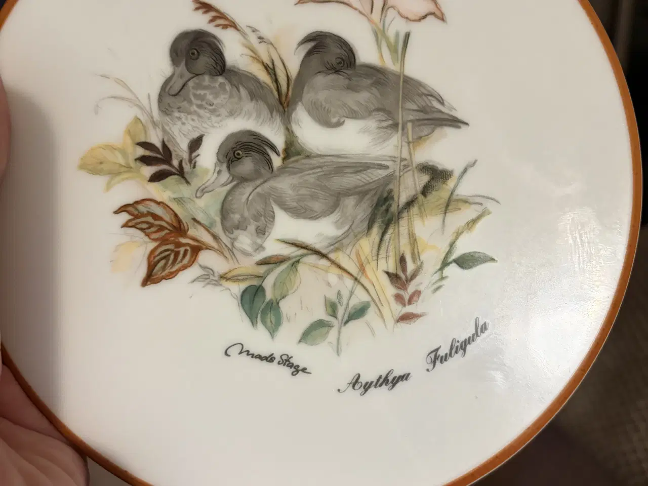 Billede 4 - Mads Stage jagtstel – 2 vintage smørbrætter m. and