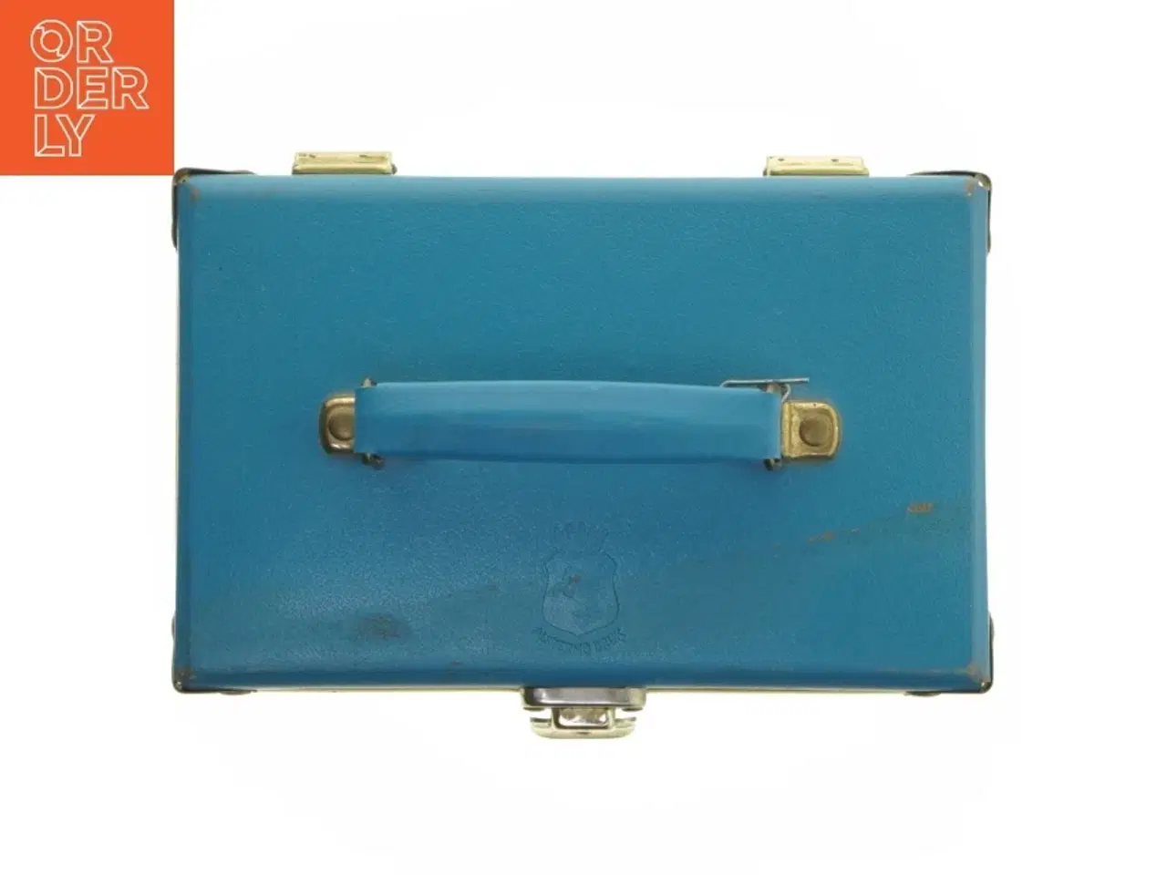 Billede 2 - Blå retro opbevaringsbox (str. 20x12,5x20 cm)
