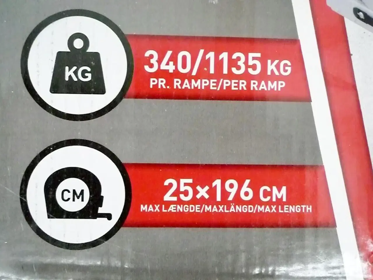 Billede 2 - 2 stk. foldbare trailerramper, 2x340kg