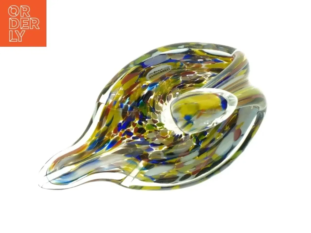 Billede 2 - Glasfigur i form af svane (str. 17 x 10 cm)
