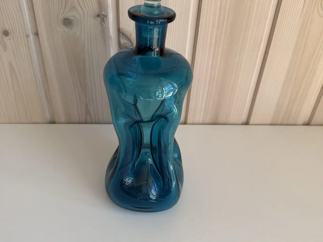 Billede 1 - Holmegaard klukflaske - blå 