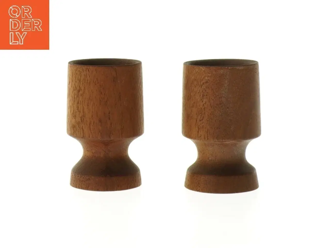 Billede 1 - Træ lysestager (str. Ø 4,7x8 cm)