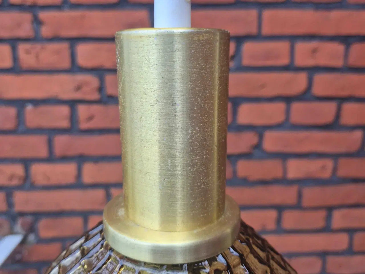 Billede 9 - Smukke retrolamper i ravfarvet glas