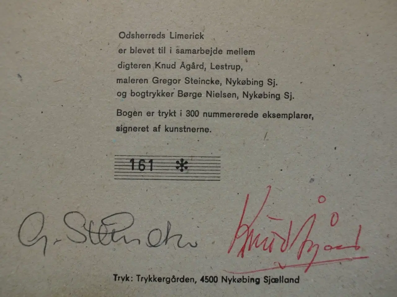 Billede 2 - odsherred limerick nr. 161 af 300 eks. , af knud å