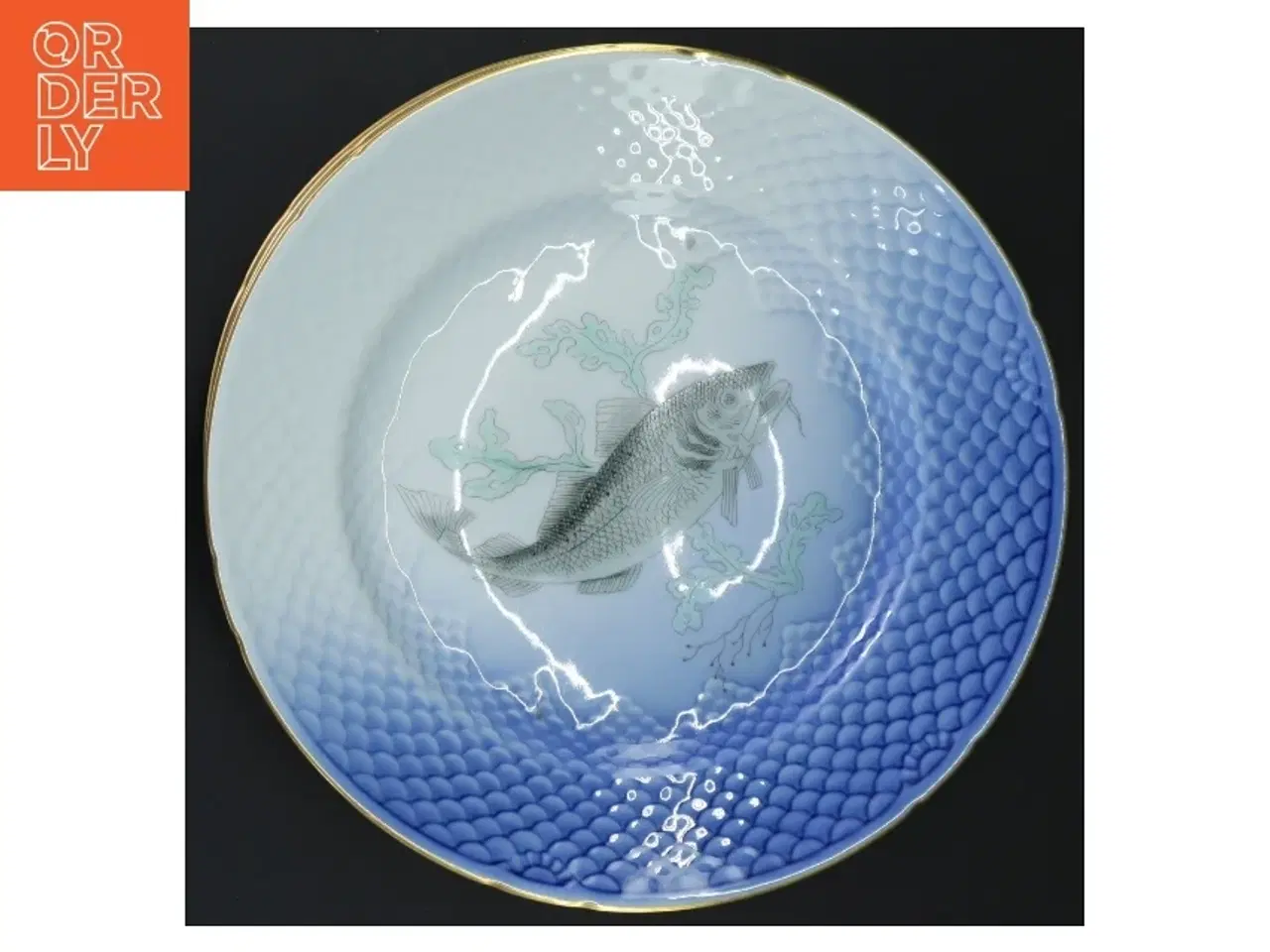 Billede 2 - Fem dekorative tallerkener med fiskemotiv fra B&G (str. 5 styk. ø. 22 cm)