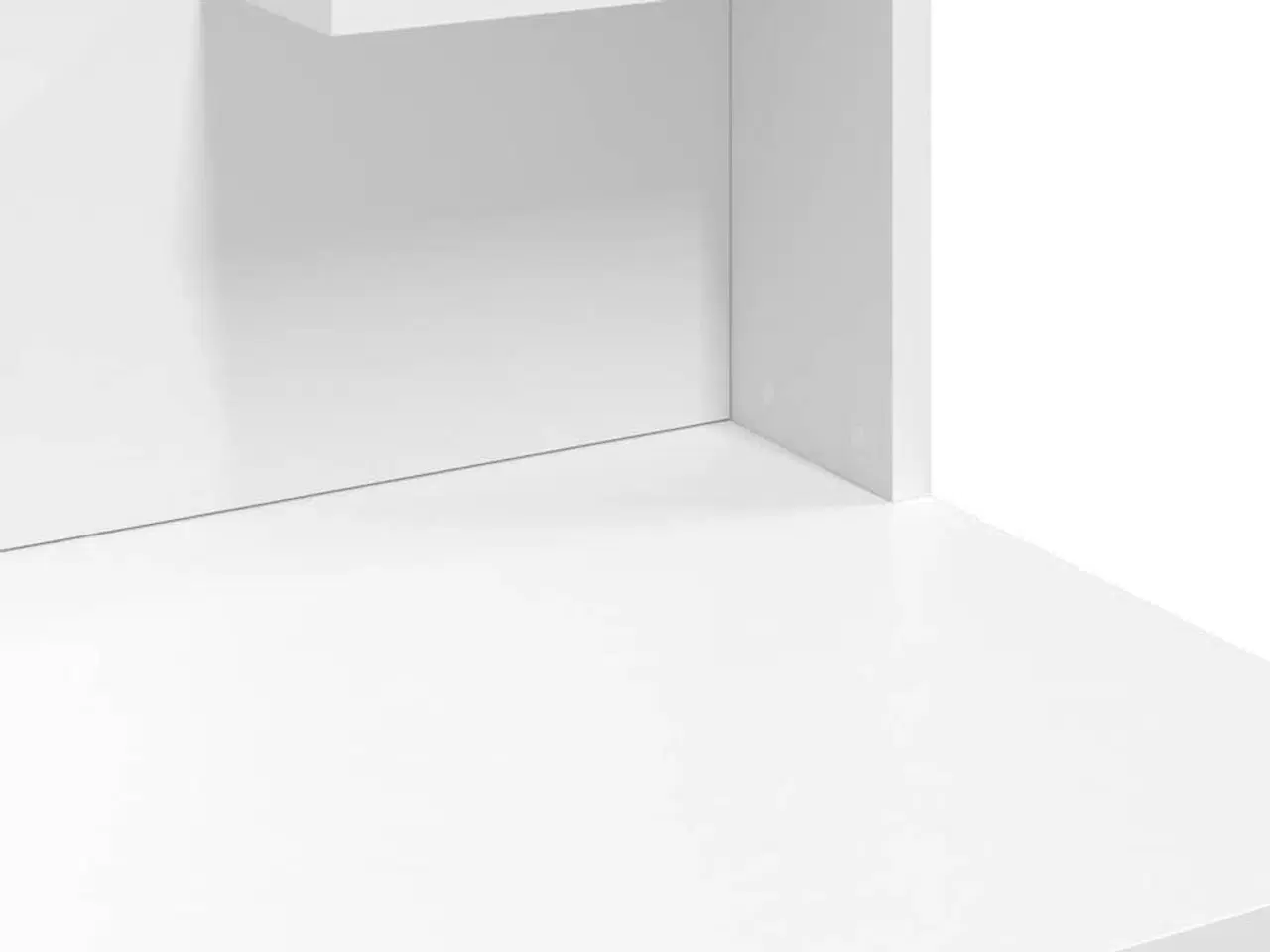 Billede 6 - Makeupbord med LED-lys 96x40x142 cm hvid