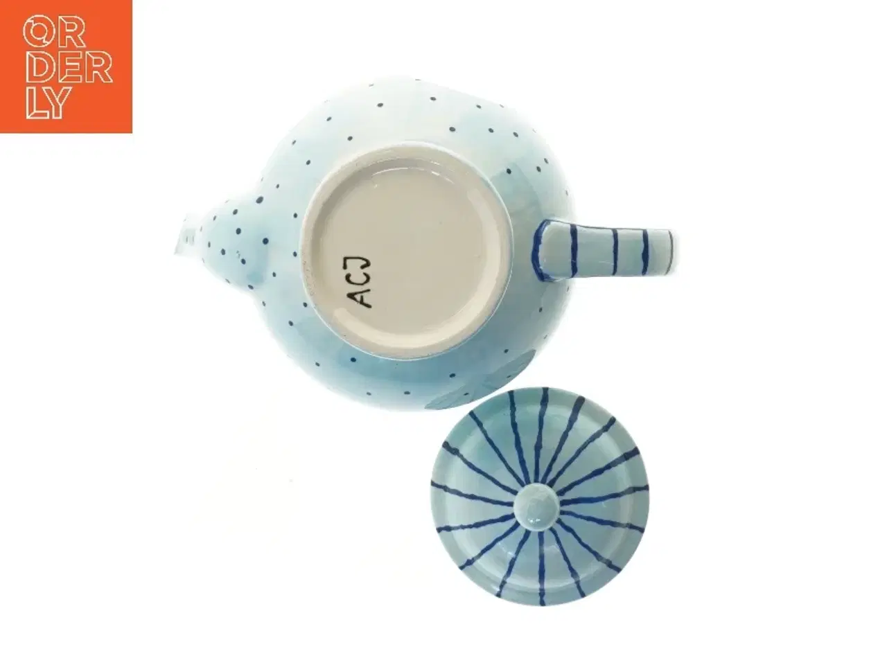 Billede 2 - Blå tepotte med låg (str. 18x26 cm)