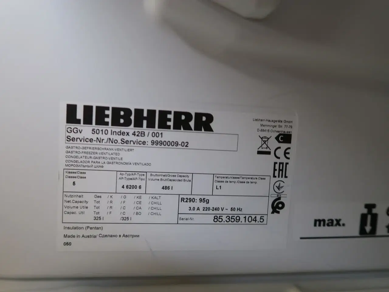 Billede 3 - Fryseskab, Libherr 4 6200 6