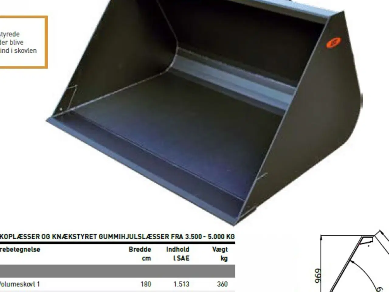 Billede 3 - JST T1 Volumeskovl 180-220 cm.
