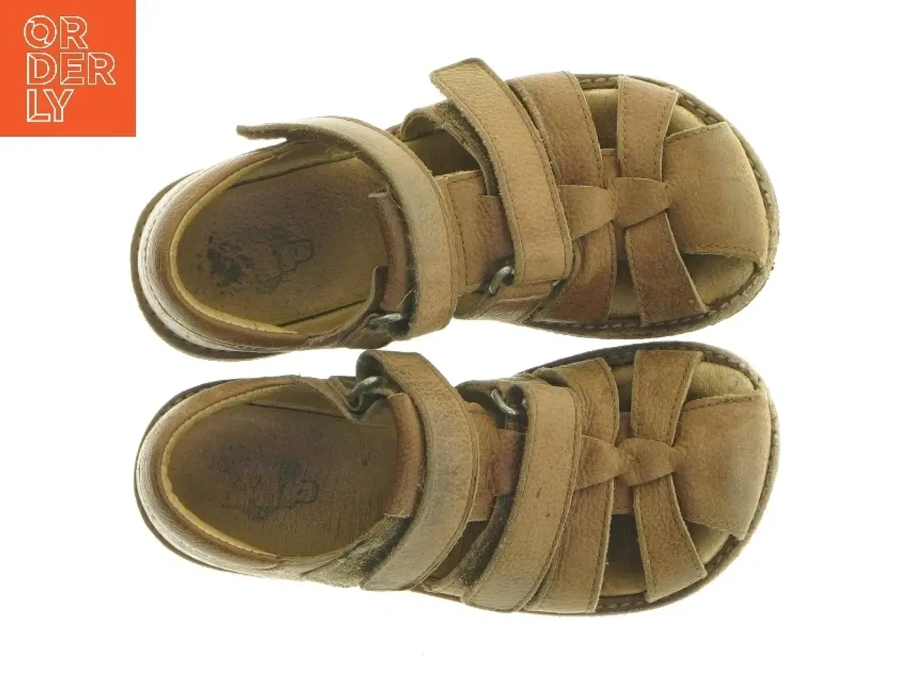 Billede 4 - Brune lædersandaler til børn (str. 21 cm)