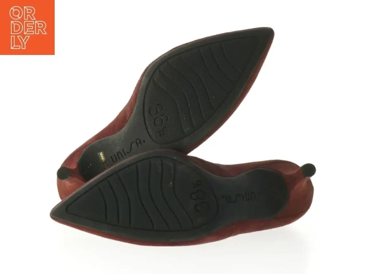 Billede 3 - Brune/vinrøde ankelstøvler med hæl fra Unisa (str. 38,5 )