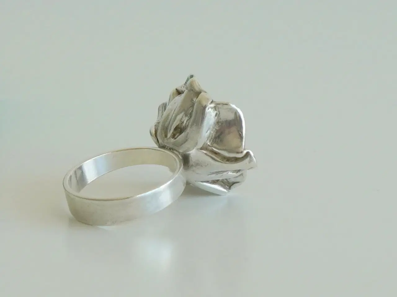 Billede 4 - Sølv ring med rav - str. 58