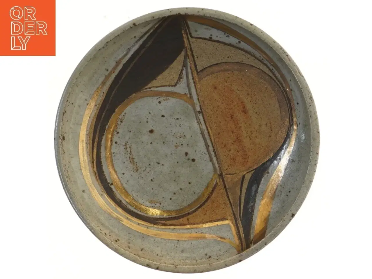 Billede 1 - Dekorativt keramikfad (str. Ø 22,5 cm)Karen Boel