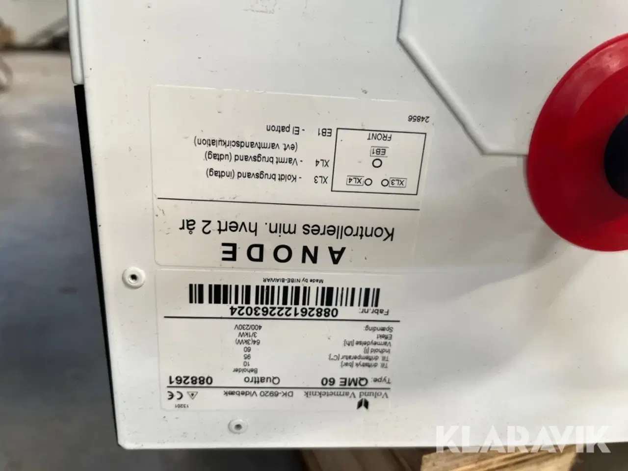 Billede 11 - Varmepumpe inde/ude med 60 liters varmtvandsbeholder.
